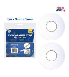 2pc 5m x 9mm x 5mm Foam Weather Strips 2pc 5m x 9mm x 5mm Foam Weather Strips