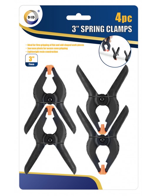 4pc 3" Spring Clamps