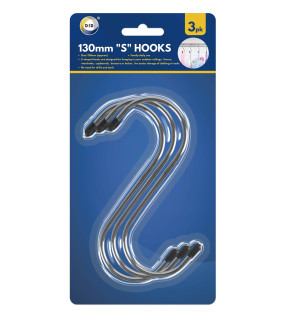 3pc 130mm "S" Hooks 3pc 130mm "S" Hooks