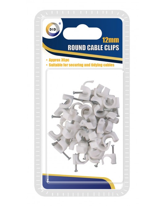 12mm Round Cable Clips