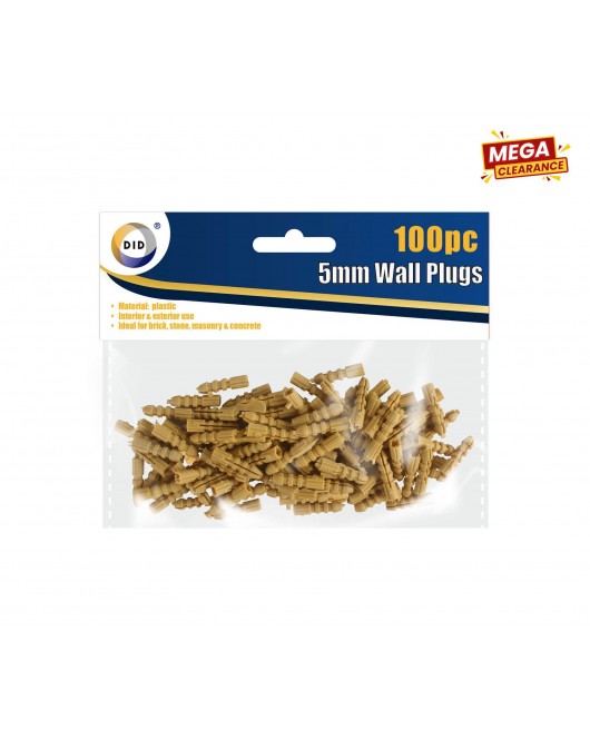 100pc 5mm Wall Plugs