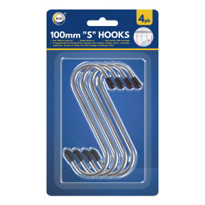 4pc 100mm "S" Hooks 4pc 100mm "S" Hooks
