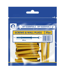 4x60mm Screws & Wall Plugs