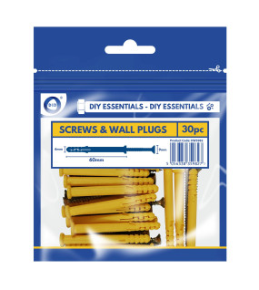 4x60mm Screws & Wall Plugs 4x60mm Screws & Wall Plugs