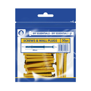 4x60mm Screws & Wall Plugs 4x60mm Screws & Wall Plugs