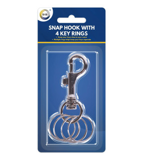 Snap Hook with 4 Key Rings Snap Hook with 4 Key Rings