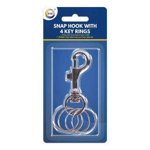 Snap Hook with 4 Key Rings Snap Hook with 4 Key Rings