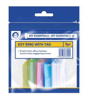 5pc Key Ring with Tag 5pc Key Ring with Tag