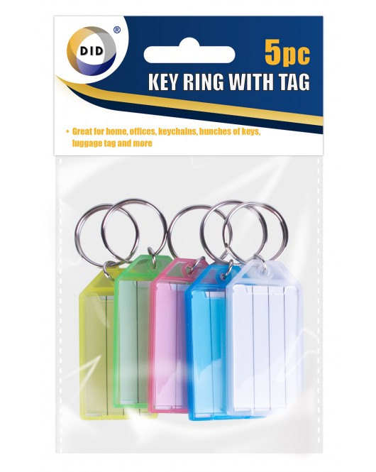 5pc Key Ring with Tag