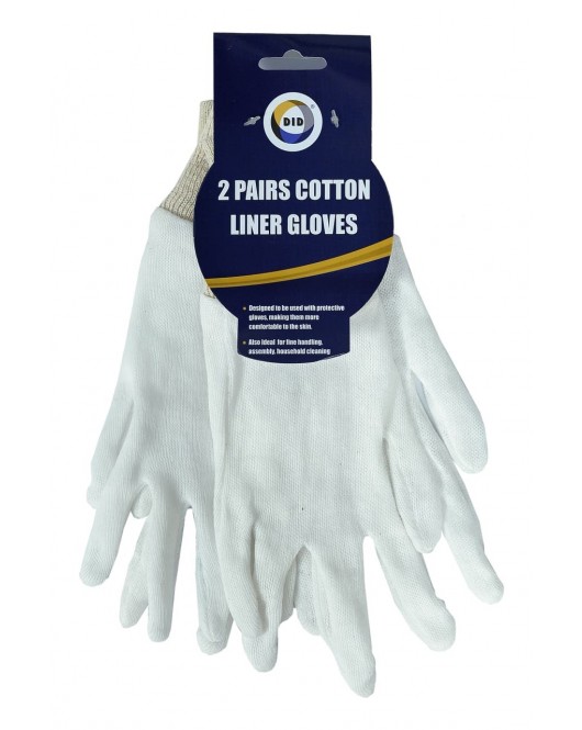 2 Pairs Cotton Liner Gloves