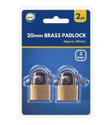 2pc 20mm Brass Padlocks