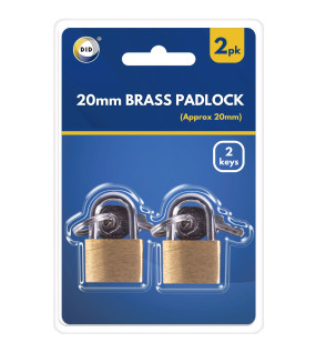 2pc 20mm Brass Padlocks 2pc 20mm Brass Padlocks