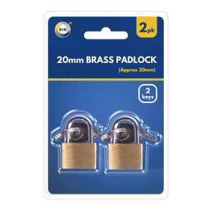 2pc 20mm Brass Padlocks 2pc 20mm Brass Padlocks