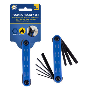 8pc Folding Hex Key Set