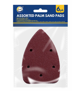 6pc Assorted Palm Sand Pads 6pc Assorted Palm Sand Pads