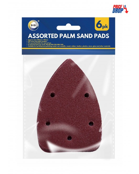 6pc Assorted Palm Sand Pads