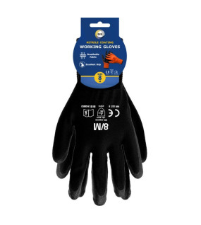 Size 8 Nitrile Coated Gloves - M Size 8 Nitrile Coated Gloves - M