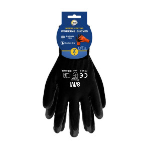 Size 8 Nitrile Coated Gloves - M Size 8 Nitrile Coated Gloves - M
