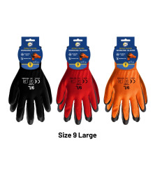 Size 9 Nitrile Coated Gloves - L