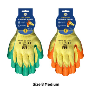 Size 8 Latex Coated Gloves - M Size 8 Latex Coated Gloves - M