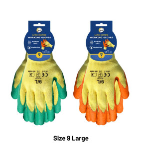 Size 9 Latex Coated Gloves - L Size 9 Latex Coated Gloves - L
