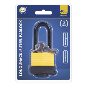 40mm Long Shackle Laminated Waterproof Steel Padlock 40mm Long Shackle Laminated Waterproof Steel Padlock