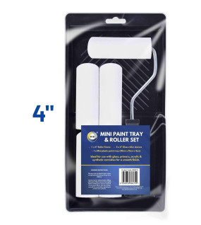 Mini Paint Tray with 4" Roller & 5 Gloss Sleeves Mini Paint Tray with 4" Roller & 5 Gloss Sleeves