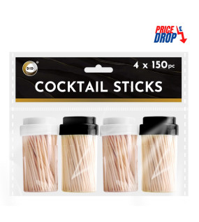 4 x 150pc Cocktail Sticks 4 x 150pc Cocktail Sticks