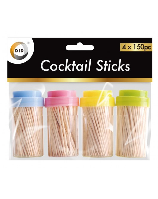 4 x 150pc Cocktail Sticks