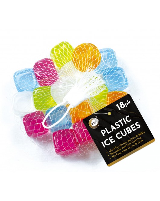 18pc Plastic Ice Cubes