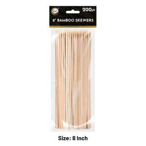 200Pk 8" Bamboo Skewers 200Pk 8" Bamboo Skewers