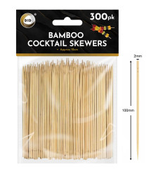 300Pk 10cm Bamboo Cocktail Skewers