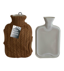 2Litre Hot Water Bottle & Knitted Cover