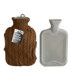 2Litre Hot Water Bottle & Knitted Cover 2Litre Hot Water Bottle & Knitted Cover