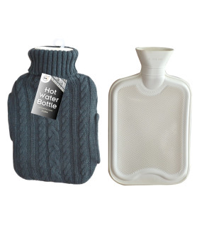 2Litre Hot Water Bottle & Knitted Cover