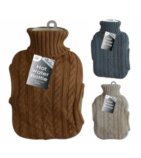 2Litre Hot Water Bottle & Knitted Cover 2Litre Hot Water Bottle & Knitted Cover