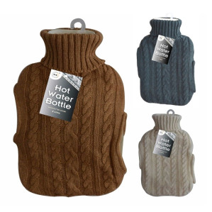 2Litre Hot Water Bottle & Knitted Cover 2Litre Hot Water Bottle & Knitted Cover