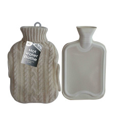 2Litre Hot Water Bottle & Knitted Cover