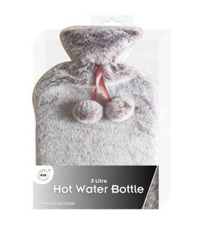 2Litre Hot Water Bottle & Deluxe Plush Cover 2Litre Hot Water Bottle & Deluxe Plush Cover
