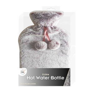 2Litre Hot Water Bottle &amp; Deluxe Plush Cover
