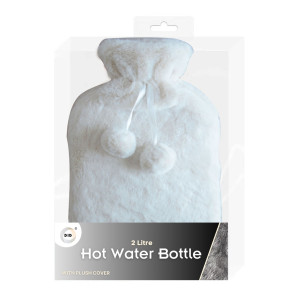 2Litre Hot Water Bottle &amp; Deluxe Plush Cover