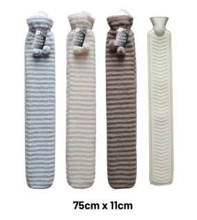 2Litre Extra Long Hot Water Bottle & Plush Cover 2Litre Extra Long Hot Water Bottle & Plush Cover