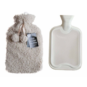 2Litre Hot Water Bottle &amp; Soft Teddy Plush Cover