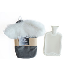 2Litre Hot Water Bottle Suede Thick Plush Foot Warmer