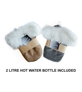 2Litre Hot Water Bottle Suede Thick Plush Foot Warmer 2Litre Hot Water Bottle Suede Thick Plush Foot Warmer
