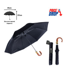 U-Shaped Umbrella with Cover - Brown Handle