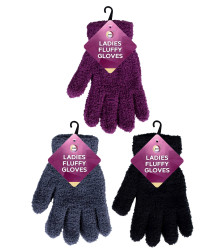 Ladies Fluffy Gloves