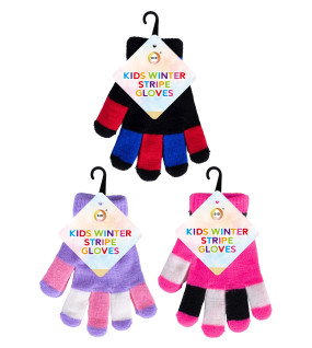 Kids Winter Stripe Gloves Kids Winter Stripe Gloves