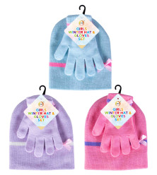 Girls Winter Hat & Gloves Set