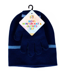Boys Winter Hat & Gloves Set